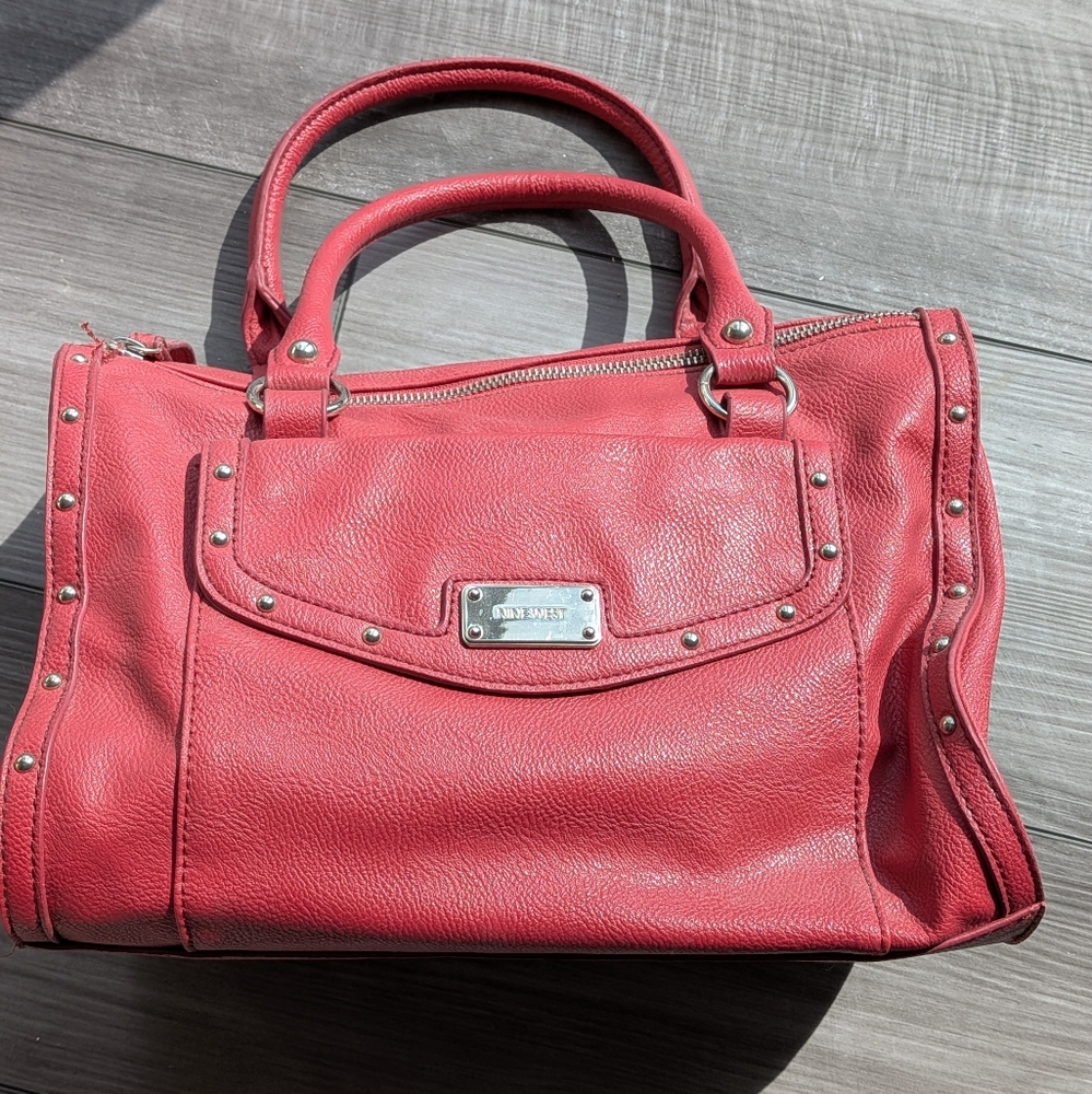 Nine West Red Satchel Bag